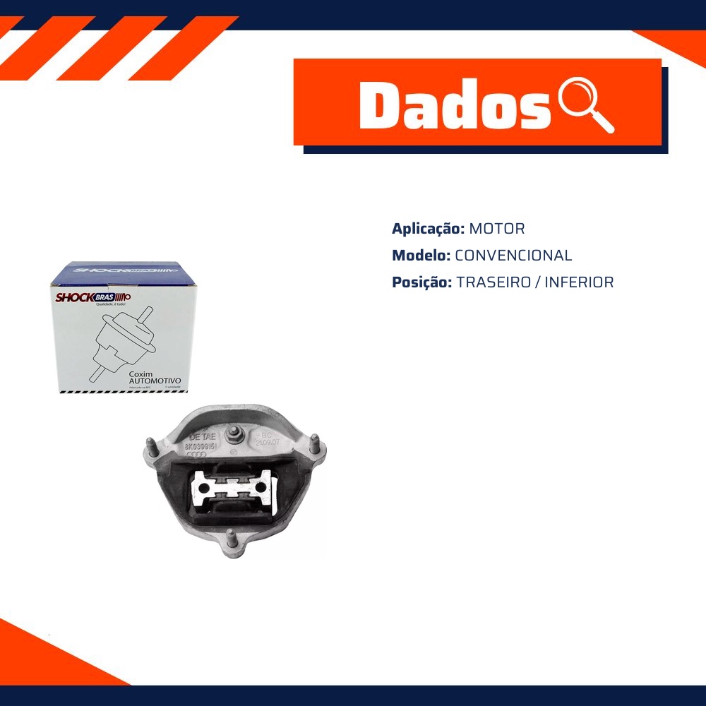 Coxim Traseiro Inferior do Câmbio - ShockBras - ACX01085