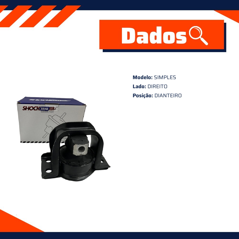 Coxim do Motor Dianteiro para Nissan Livina e Tiida - ShockBras - ACX15004