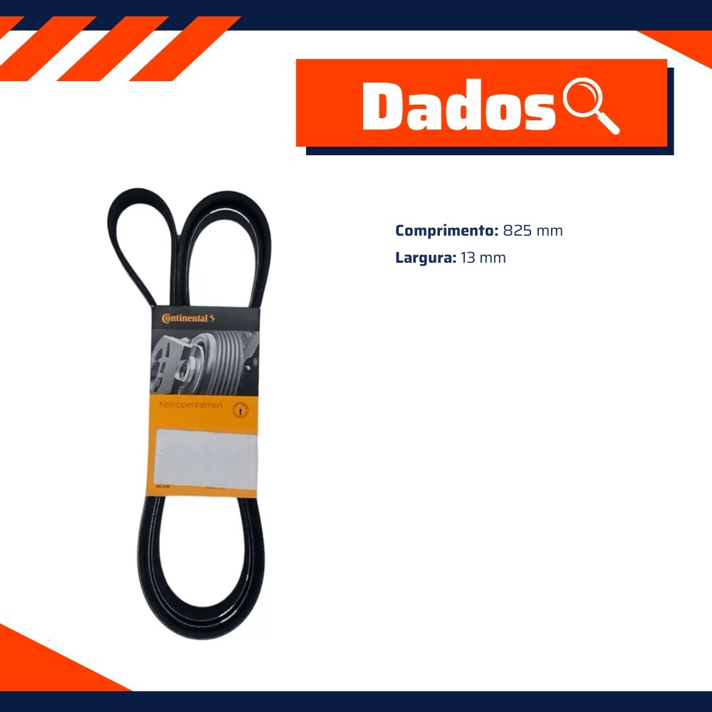 Correia de Acessórios 825x13mm - CONTITECH - AVX13X825