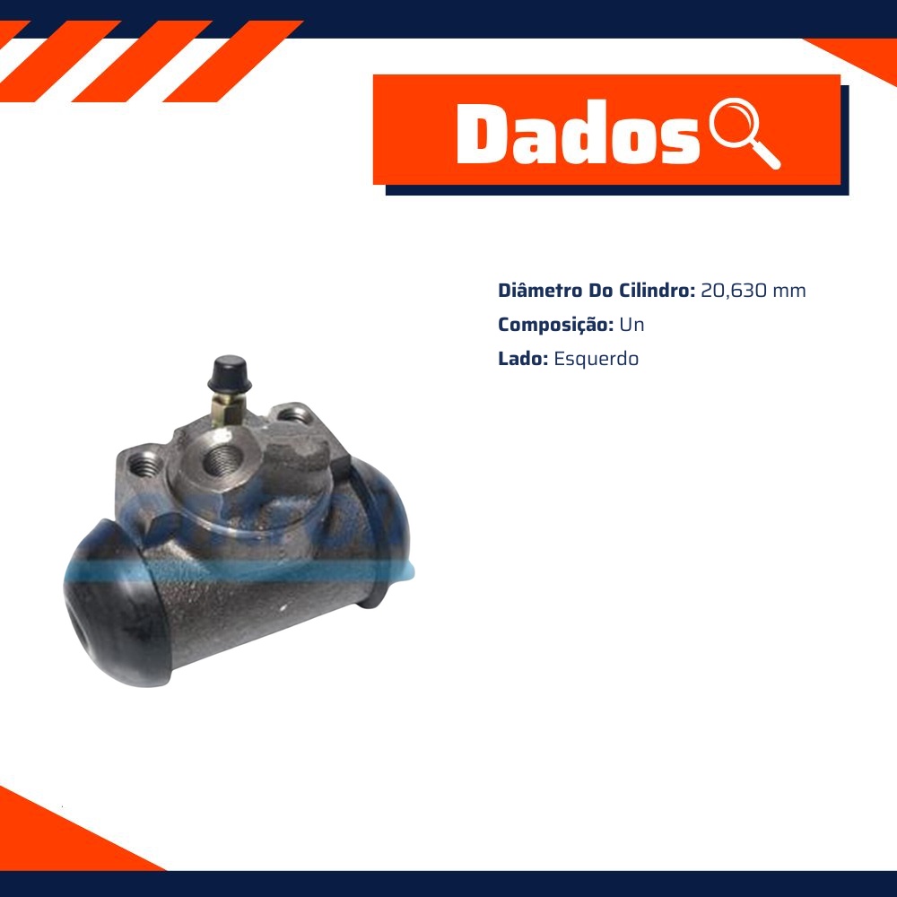 Cilindro da Roda Esquerda - Controil - C-3466