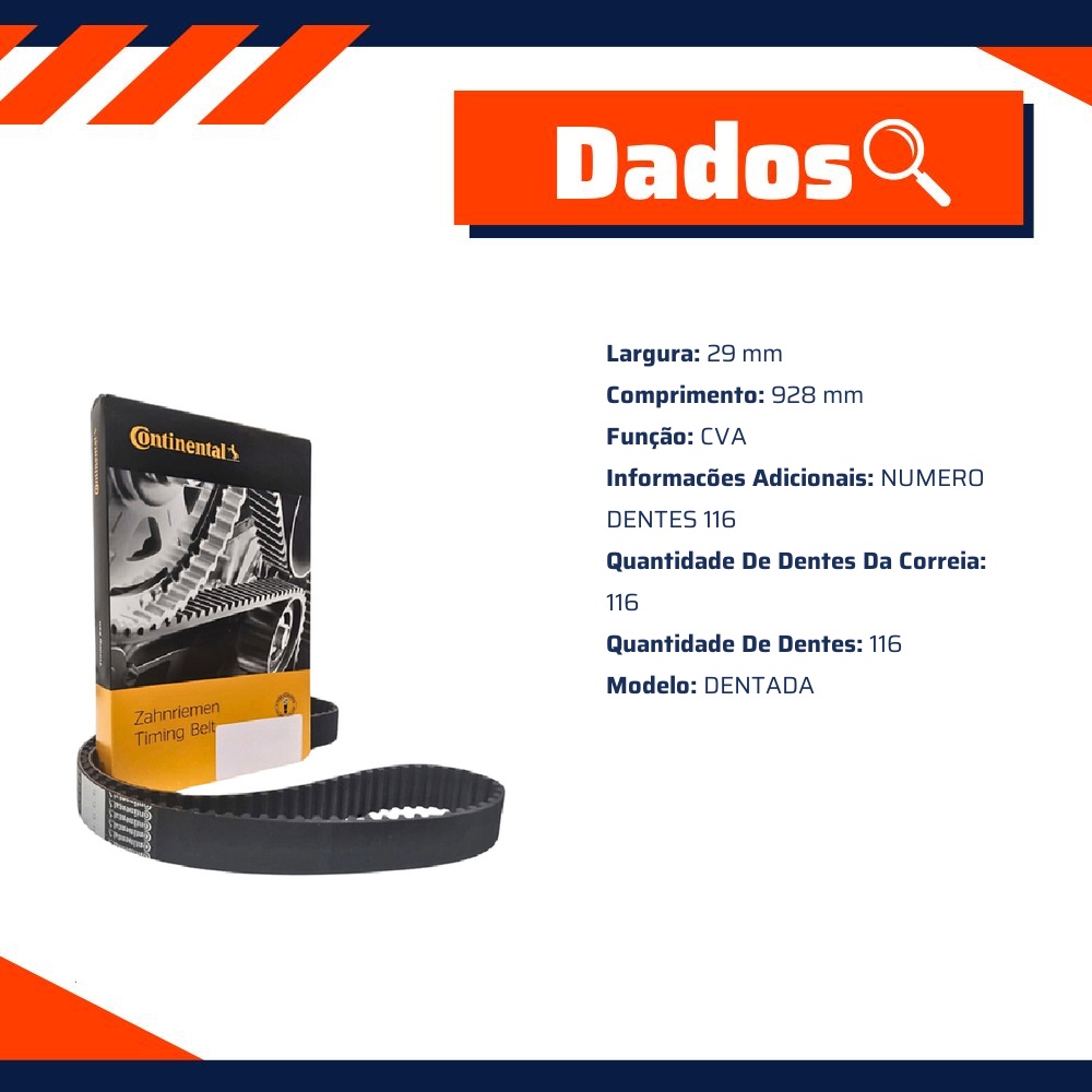 Correia Dentada Sincronizadora para Mitsubishi Pajero - Continental Contitech - CT1048