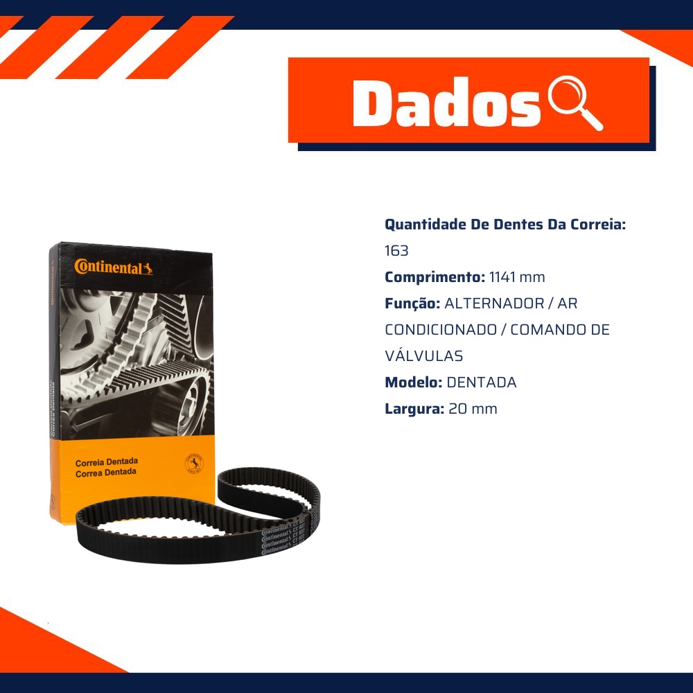 Correia Dentada Sincronizadora - Contitech - CT1167