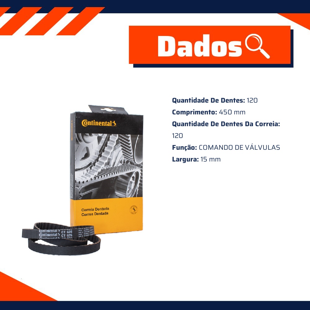 Correia Dentada Sincronizadora - Contitech - CT626