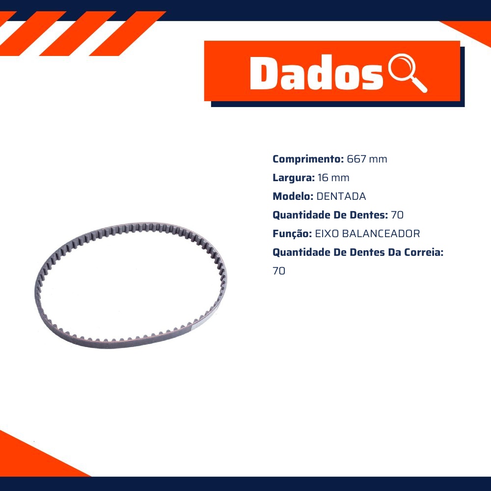 Correia Dentada Sincronizadora para Honda Accord - Continental Contitech - CT800