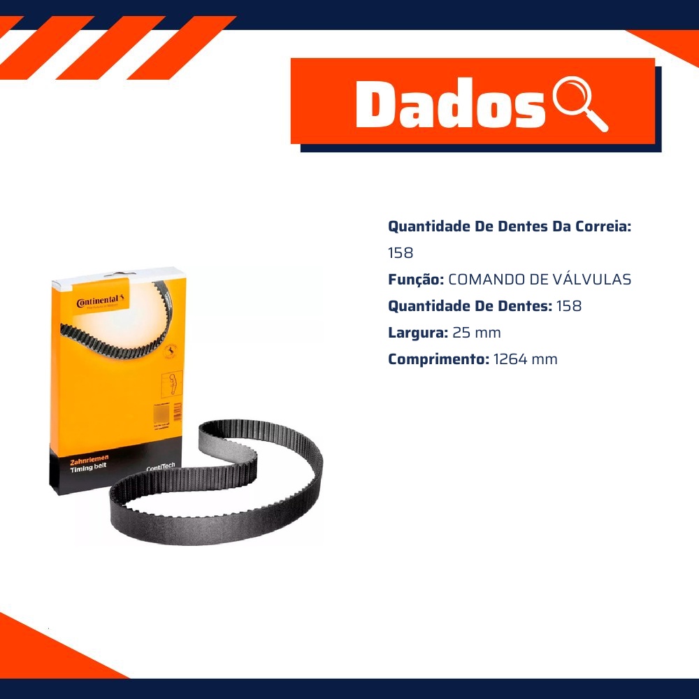 Correia Dentada Sincronizadora - Contitech - CT879