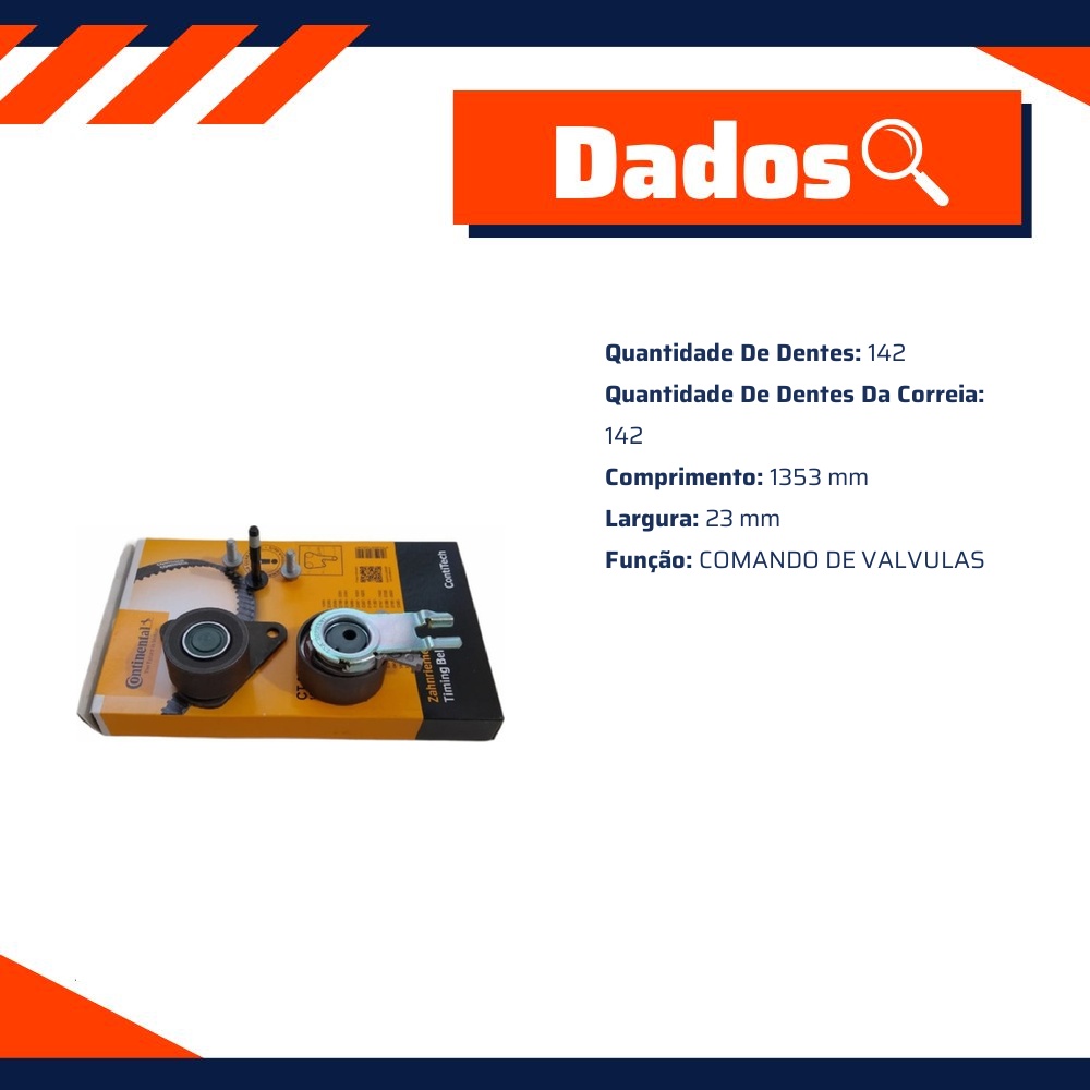 Correia Dentada Sincronizadora para Volvo S40 - Continental Contitech - CT979