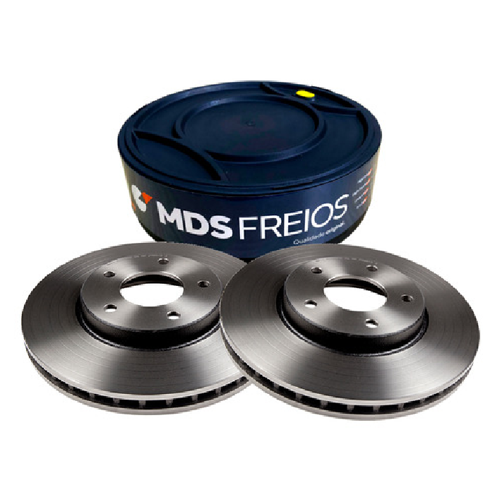 Par Disco de Freio Dianteiro Ventilado - MDS - D087E
