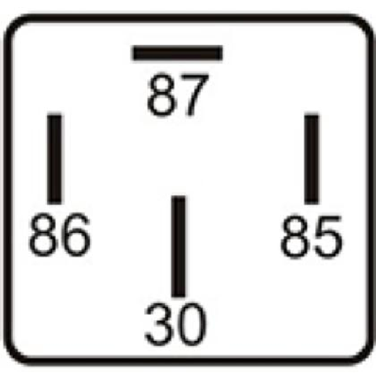 Relê 12V Auxiliar Cor 40Ah 4 Terminais - DNI - 0118