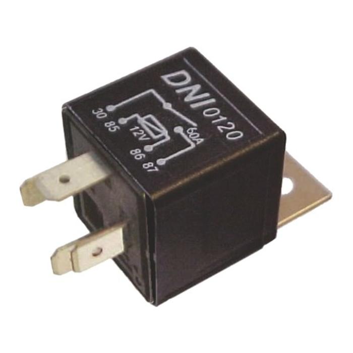 Relê Auxiliar Plástico 12V 4 Terminais - DNI - 0120