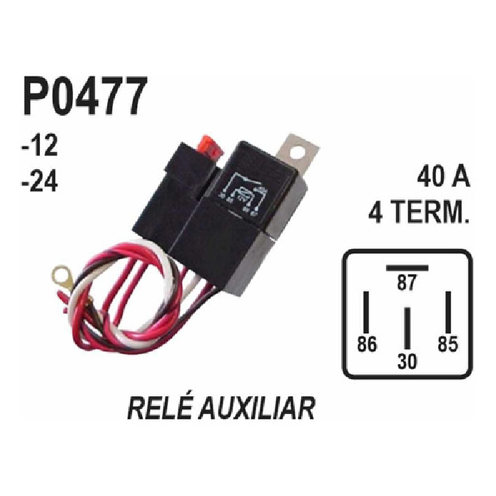 Relé Auxiliar Universal 24v 40a Soquetado - DNI - 0210