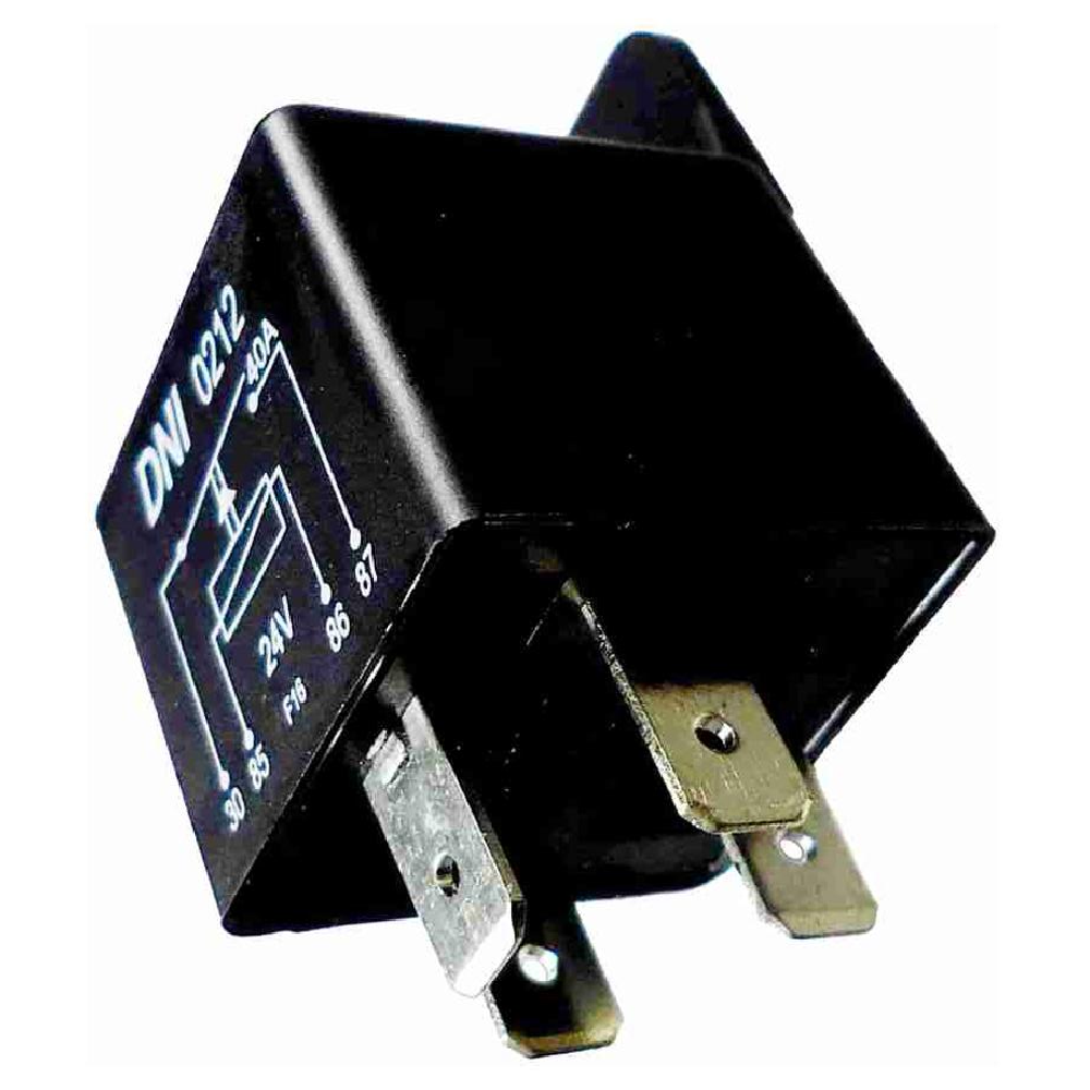 Relé Auxiliar Universal 24V 40A 4 Terminais com Suporte - DNI - 0212