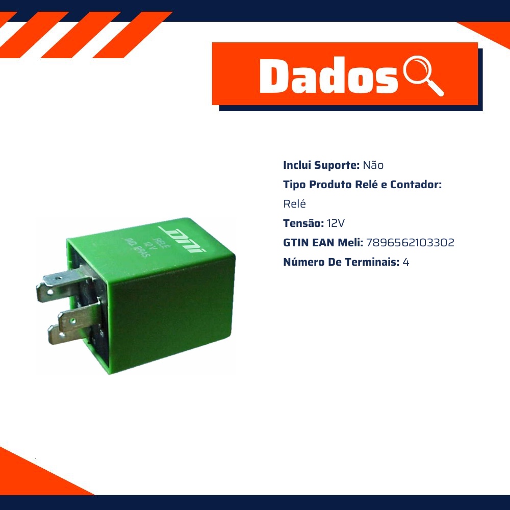Relé Bomba Elétrica Combustível 12v - DNI - 0330