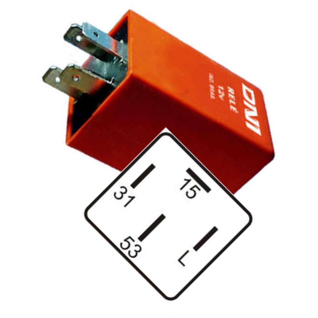 Relé Limpador Para-Brisa Traseiro 12V para Volkswagen Gol - DNI - DNI 0355