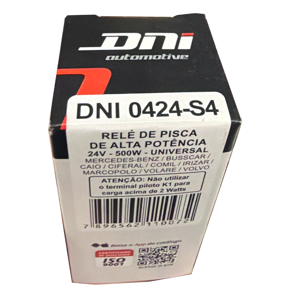 Relê 24V 500W Preto - DNI - 0424-S4