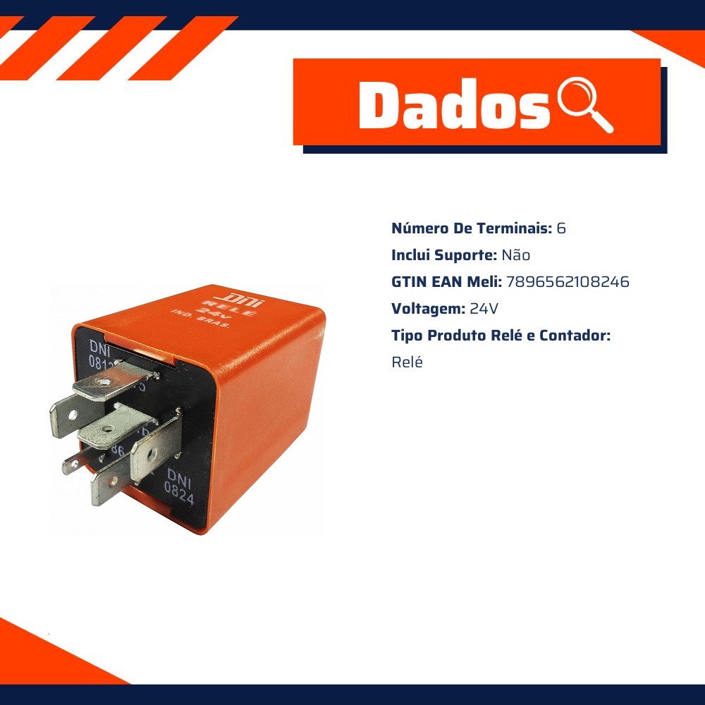 Relê Temporizador Plástico 24V - DNI - 0824