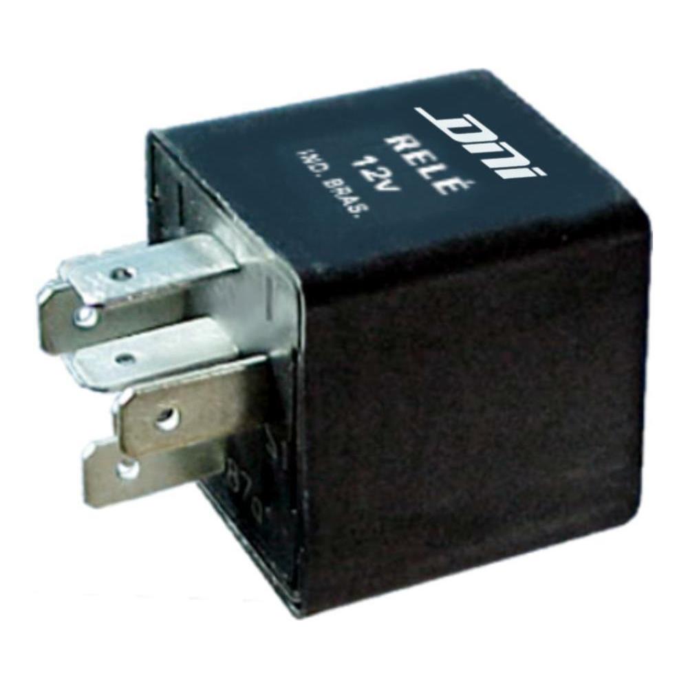 Relê Auxiliar 12V 5 Terminais Preto - DNI - 1110