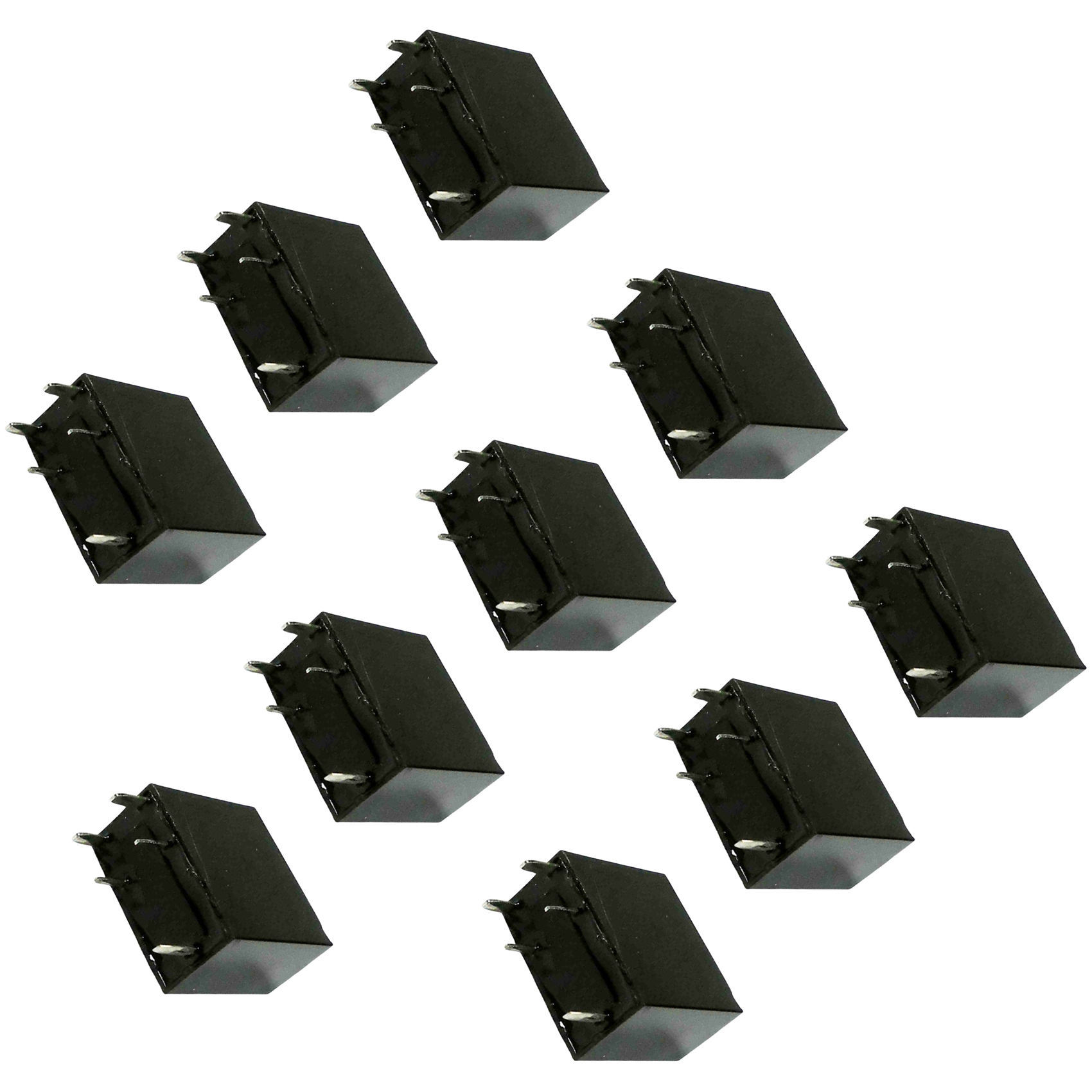 Kit 10 Relés 12V PCIe Plástico - DNI - 7587