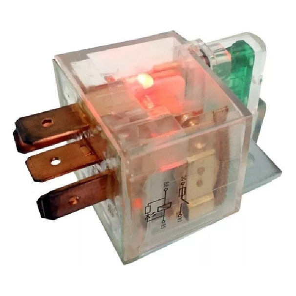 Relê Auxiliar Reversor 12V 5 Terminais de Plástico - DNI - 8102