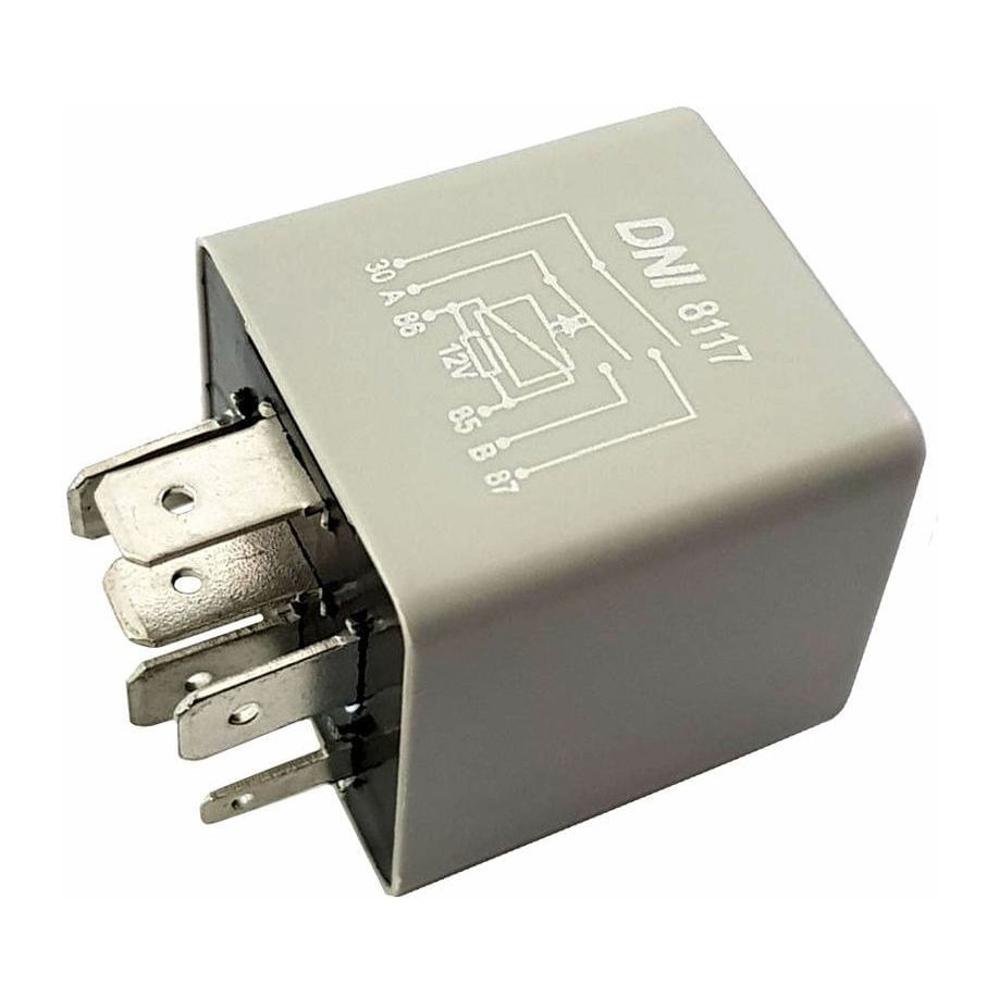 Relê 12V 6 Terminais Branco - DNI - 8117
