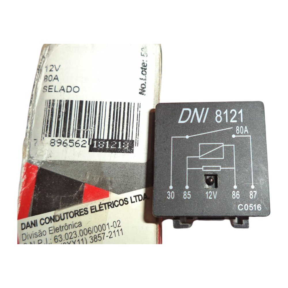 Relê Auxiliar 12V - DNI - 8121