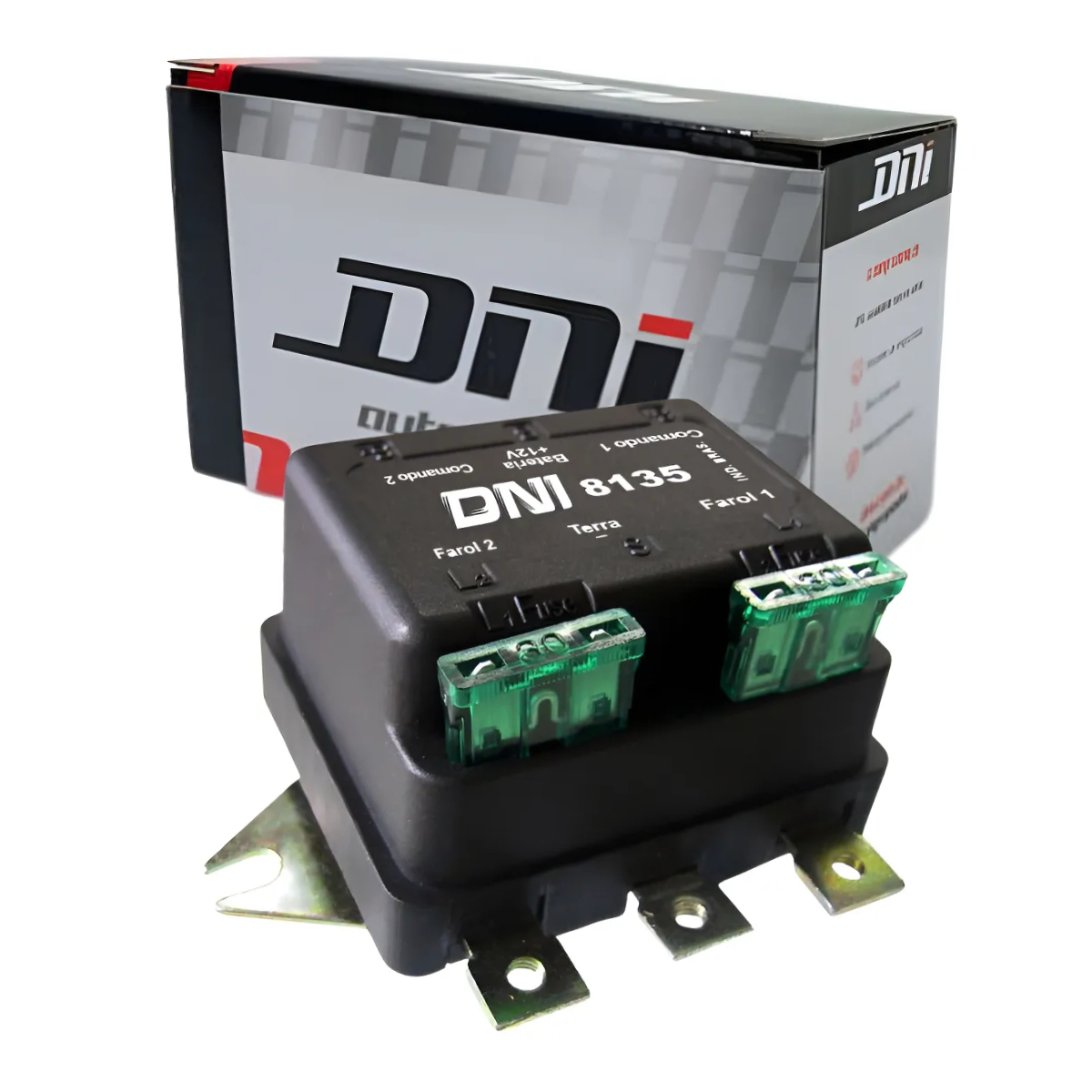 Relê 12V 500W Plástico Duplo 6 Terminais - DNI - 8135