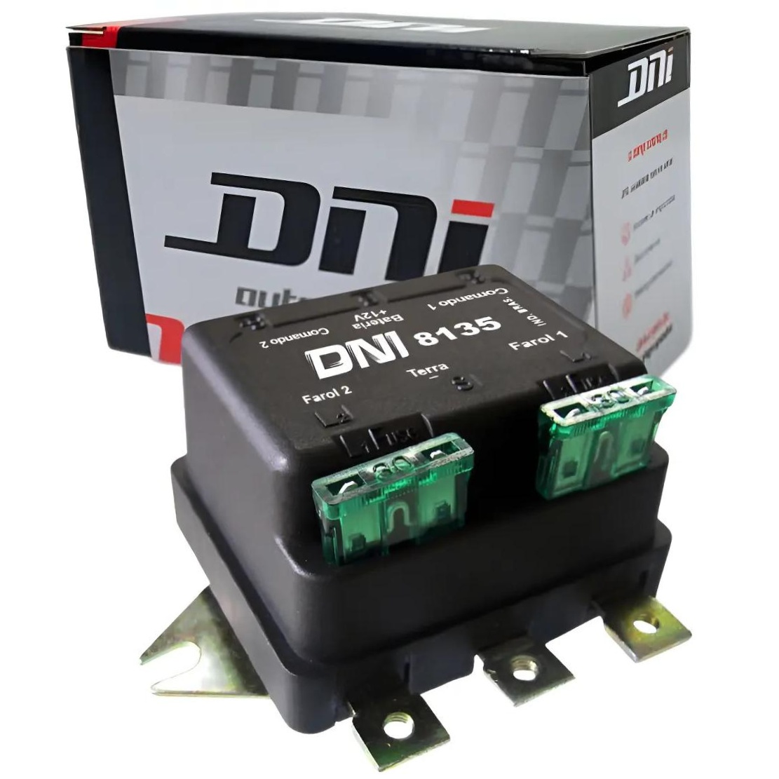 Relê 12V 500W Plástico Duplo 6 Terminais - DNI - 8135