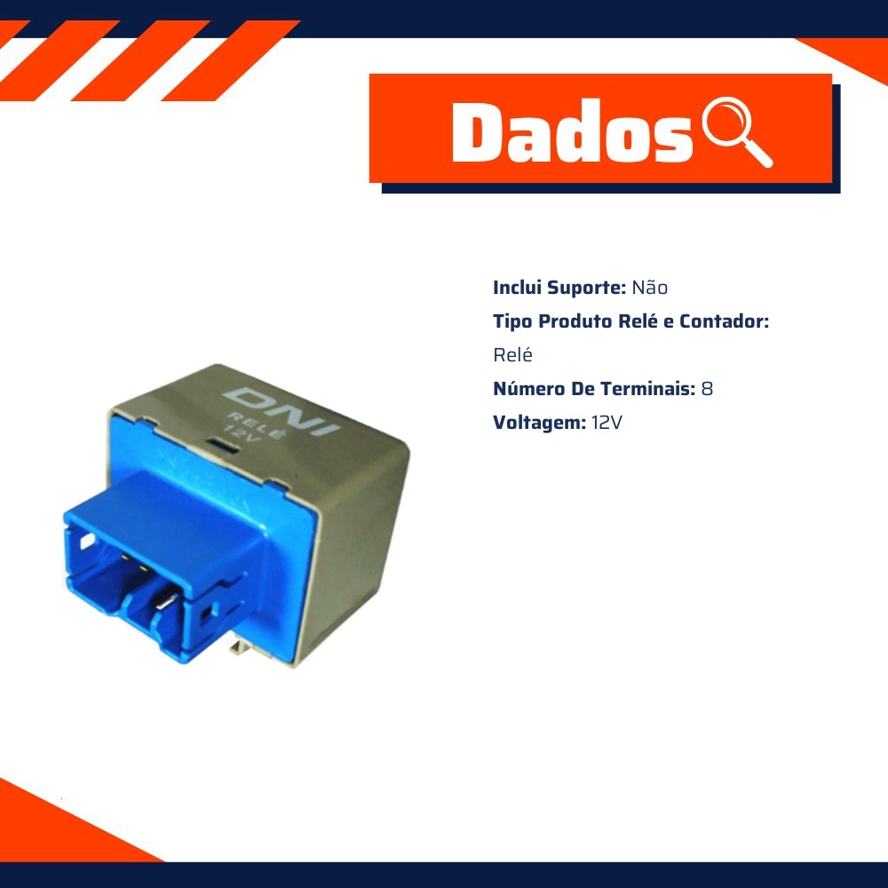 Relé Pisca 12V 8 Terminais para Toyota Corolla - DNI - DNI 8151