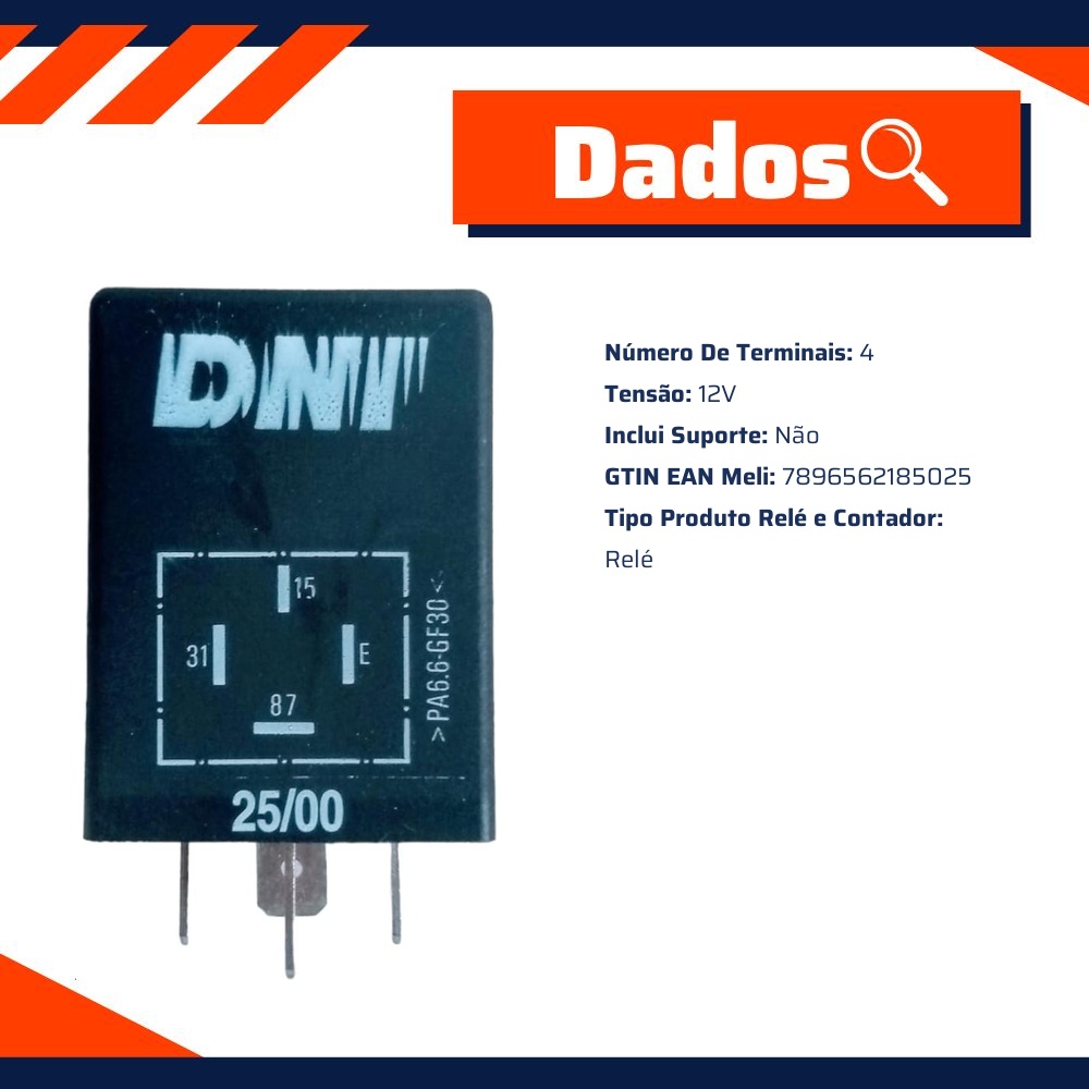 Relê Temporizador 12V - DNI - 8502