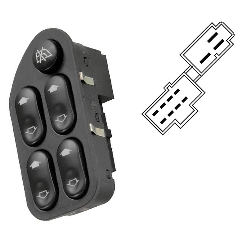 Interruptor do Vidro Elétrico - Diretec - DTC2193