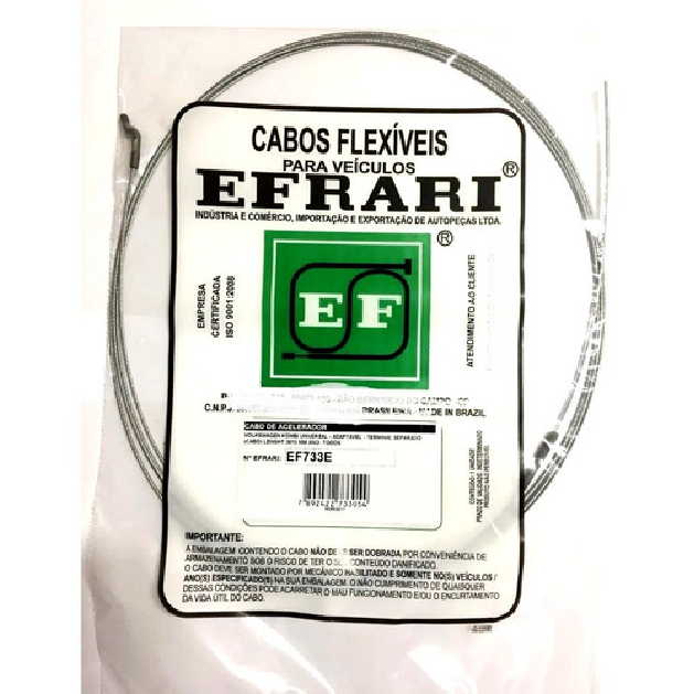 Cabo de Comando do Acelerador para Volkswagen Kombi - Efrari - EF733E