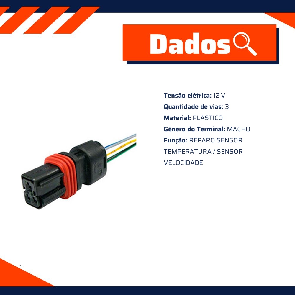 Chicote 3 Vias 12V Plástico - Rainha das Sete - ETE 5762
