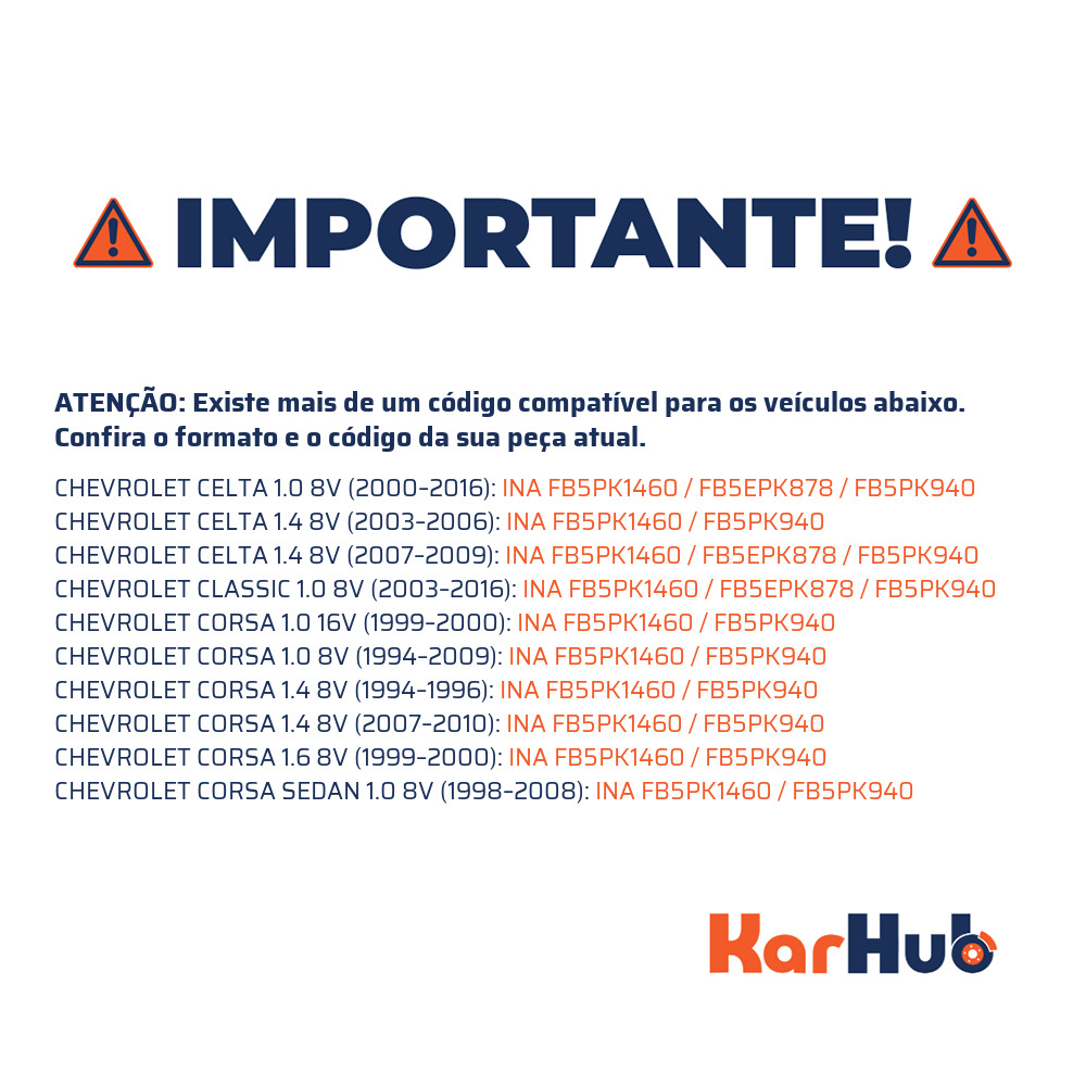 Correia de Acessórios Modelo FEAD - INA - FB5PK1460