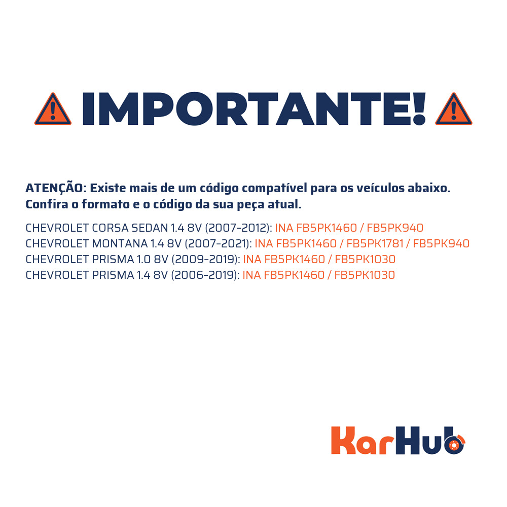 Correia de Acessórios Modelo FEAD - INA - FB5PK1460