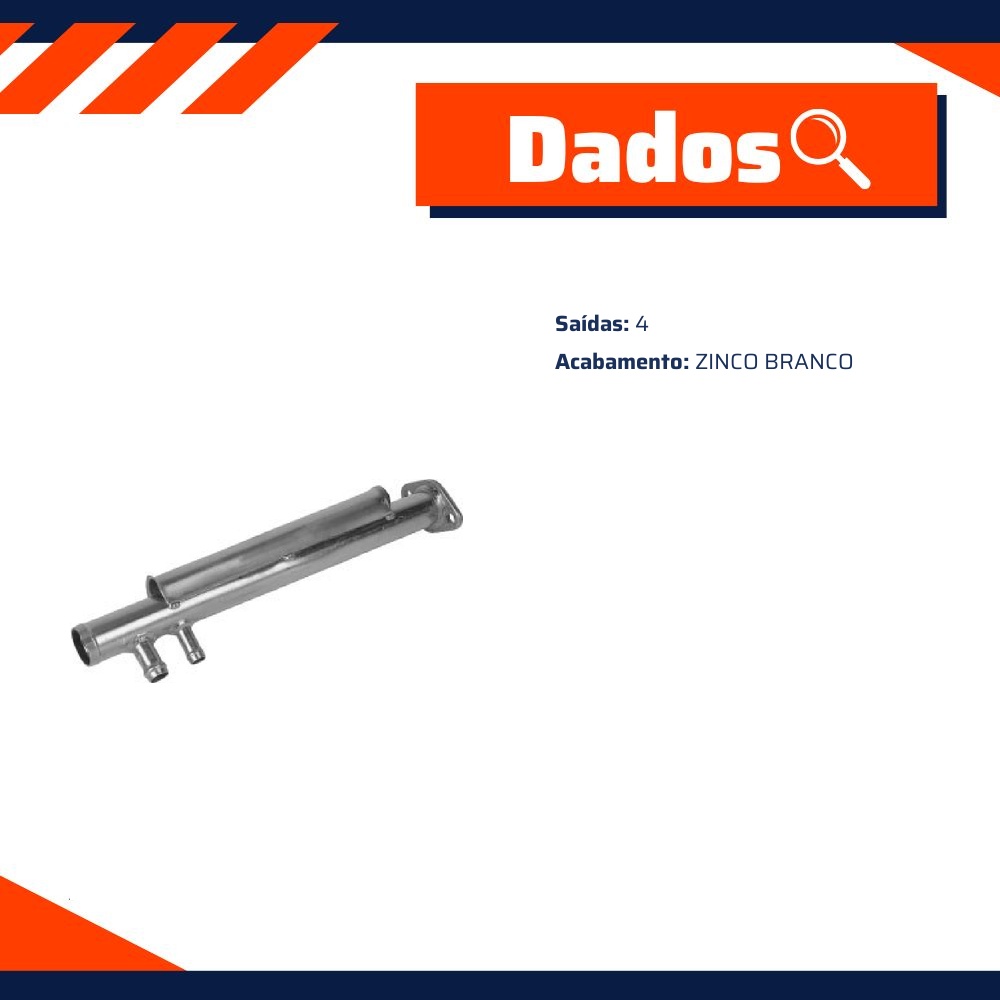 Tubo de Arrefecimento do Motor - Grazzimetal - FI-206-GG