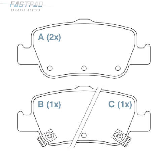 Jogo Pastilha de Freio Traseira - WILLTEC - FP707