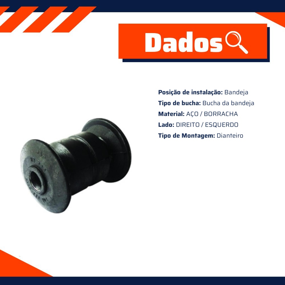 Bucha da Bandeja Dianteira - Mobensani - MB 556