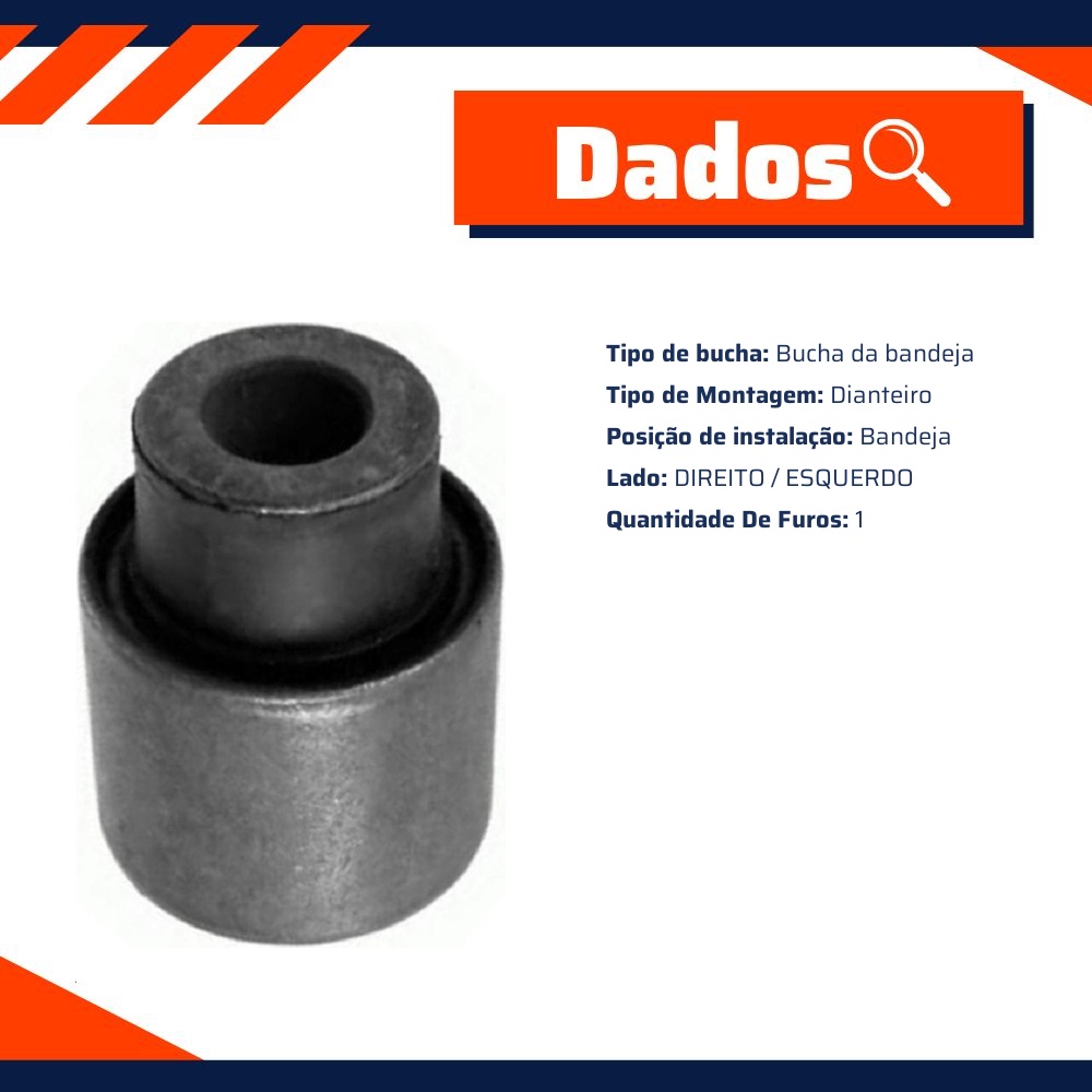 Bucha da Bandeja Dianteira para Citroen AX e Peugeot 106 - Mobensani - MB 9084