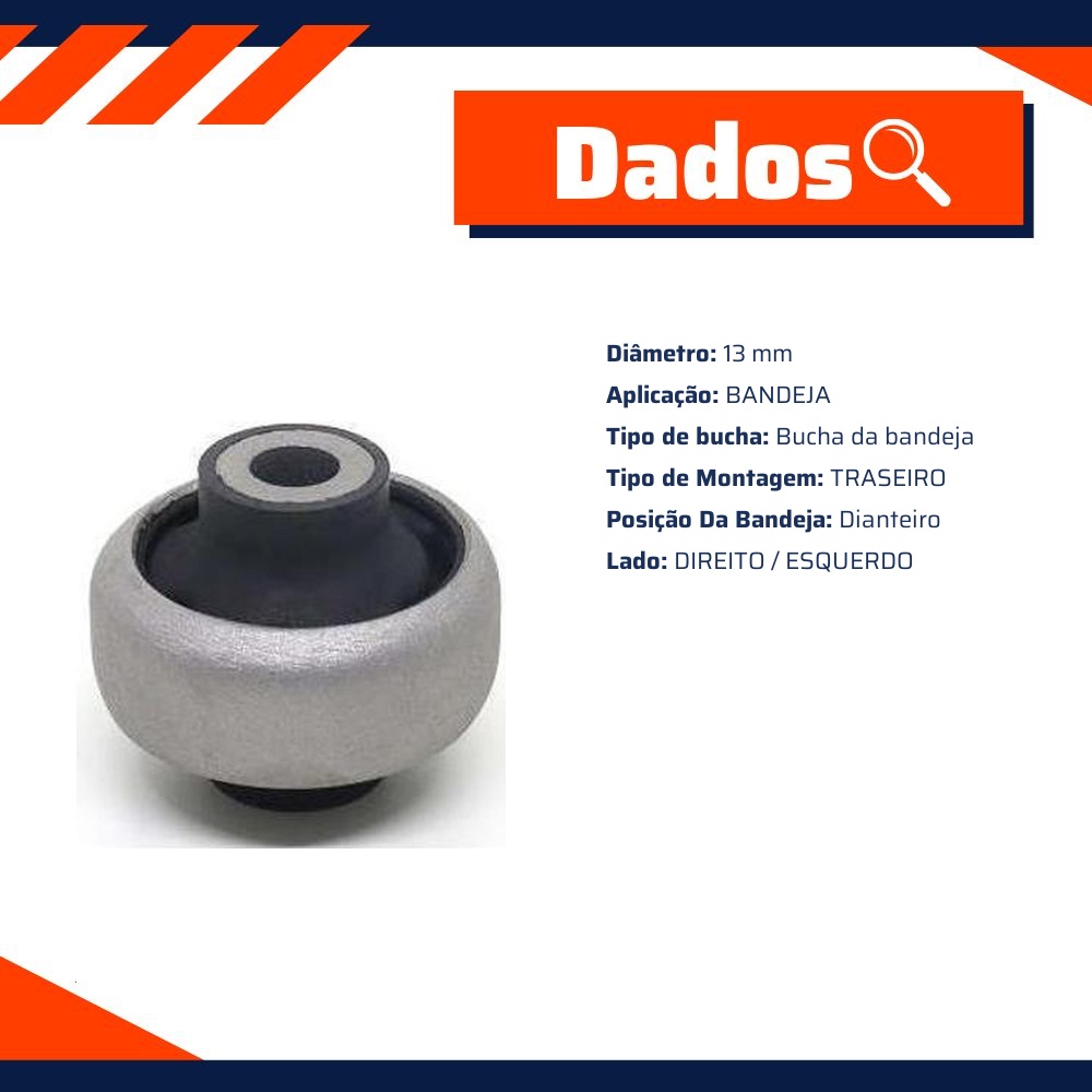 Bucha da Bandeja Traseira - Mobensani - MB3067