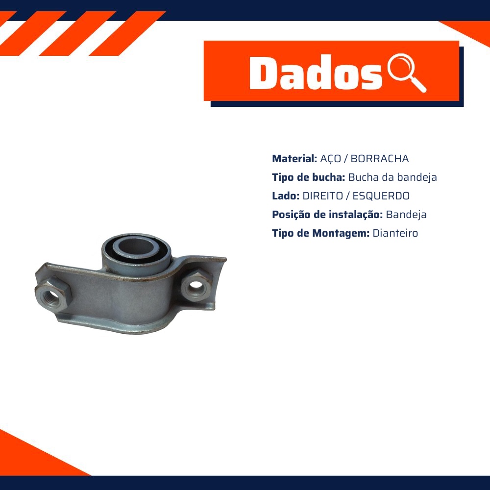 Bucha da Bandeja Dianteira - Mobensani - MB4404