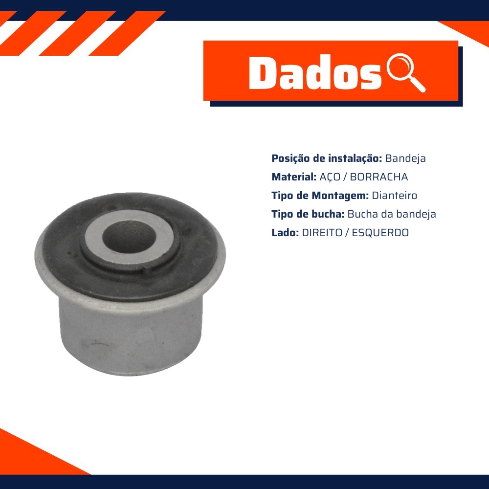 Bucha da Bandeja Dianteira - Mobensani - MB9039