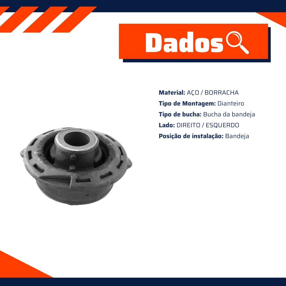 Bucha da Bandeja Dianteira para Citroen C3 e C3 Picasso - Mobensani - MB9198