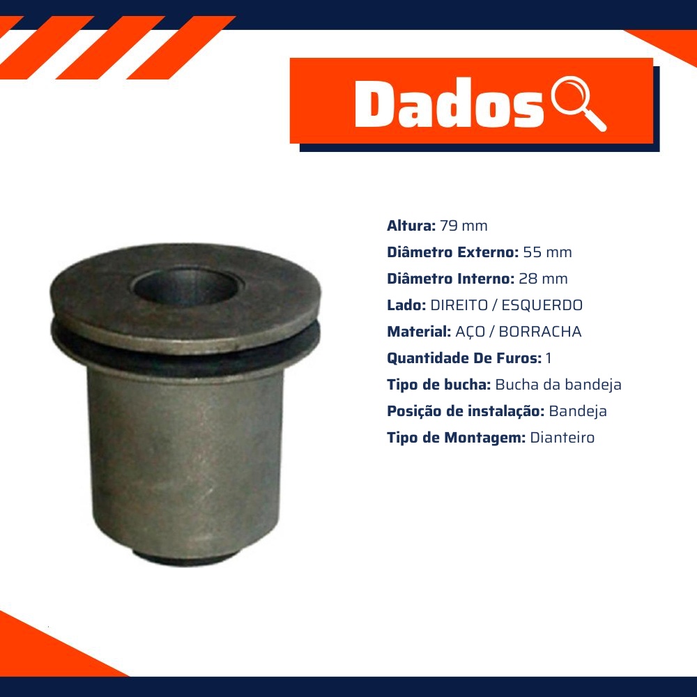 Bucha da Bandeja Dianteira para Renault Master - Mobensani - MB9267