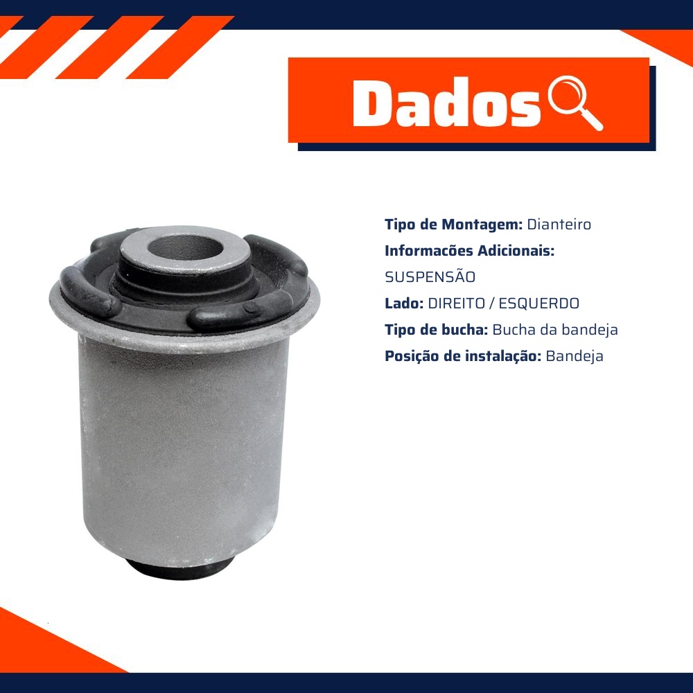 Bucha da Bandeja Dianteira para Hyundai Santa Fé e Veracruz - Mobensani - MB9339