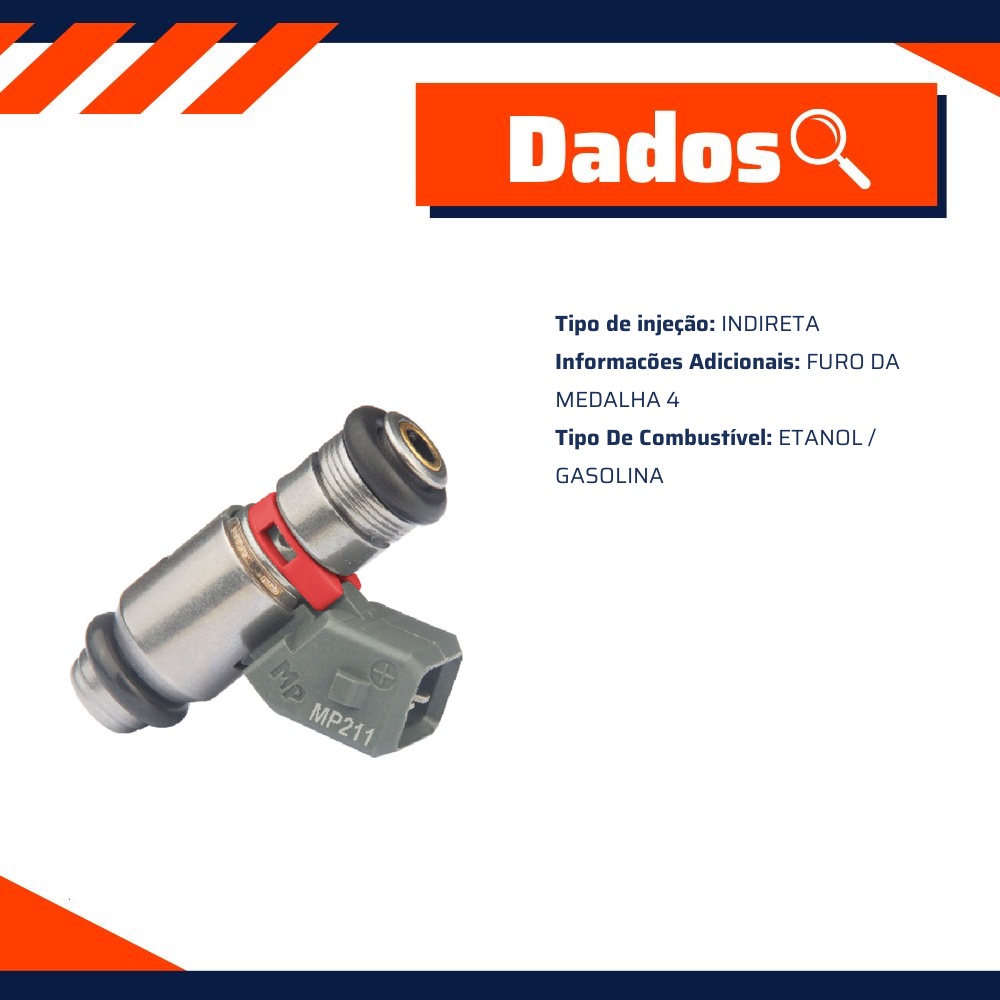 Bico Injetor Flex para Ford Ka - Multpoint - MP211