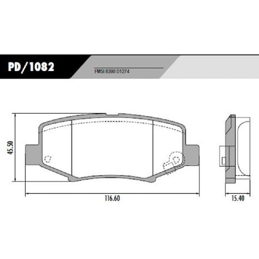 Pastilha de Freio Traseira para Jeep Wrangler e Troller T4 - Fras-le - PD/1082