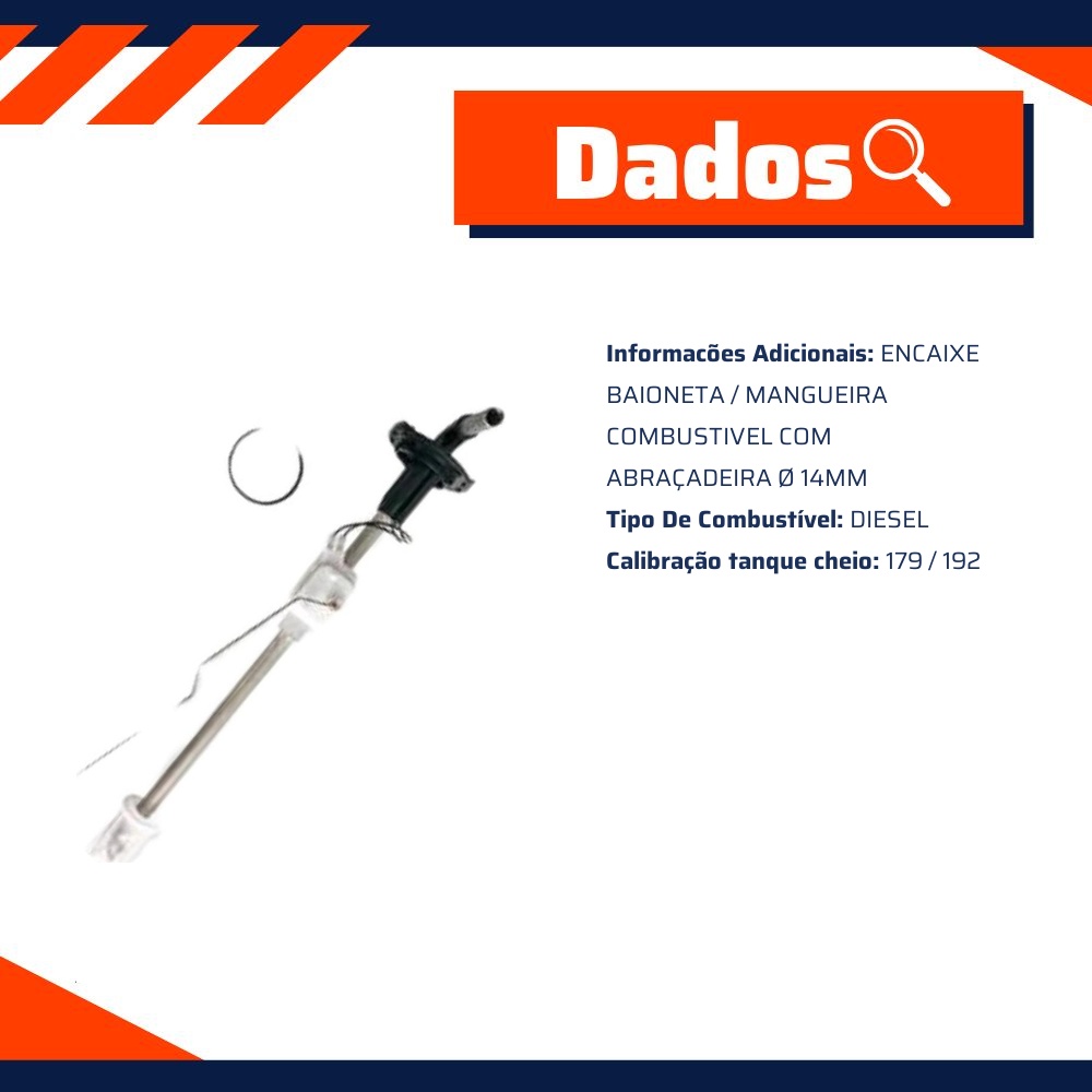 Sensor de Nível de Combustível Gasolina - TSA - T-070032