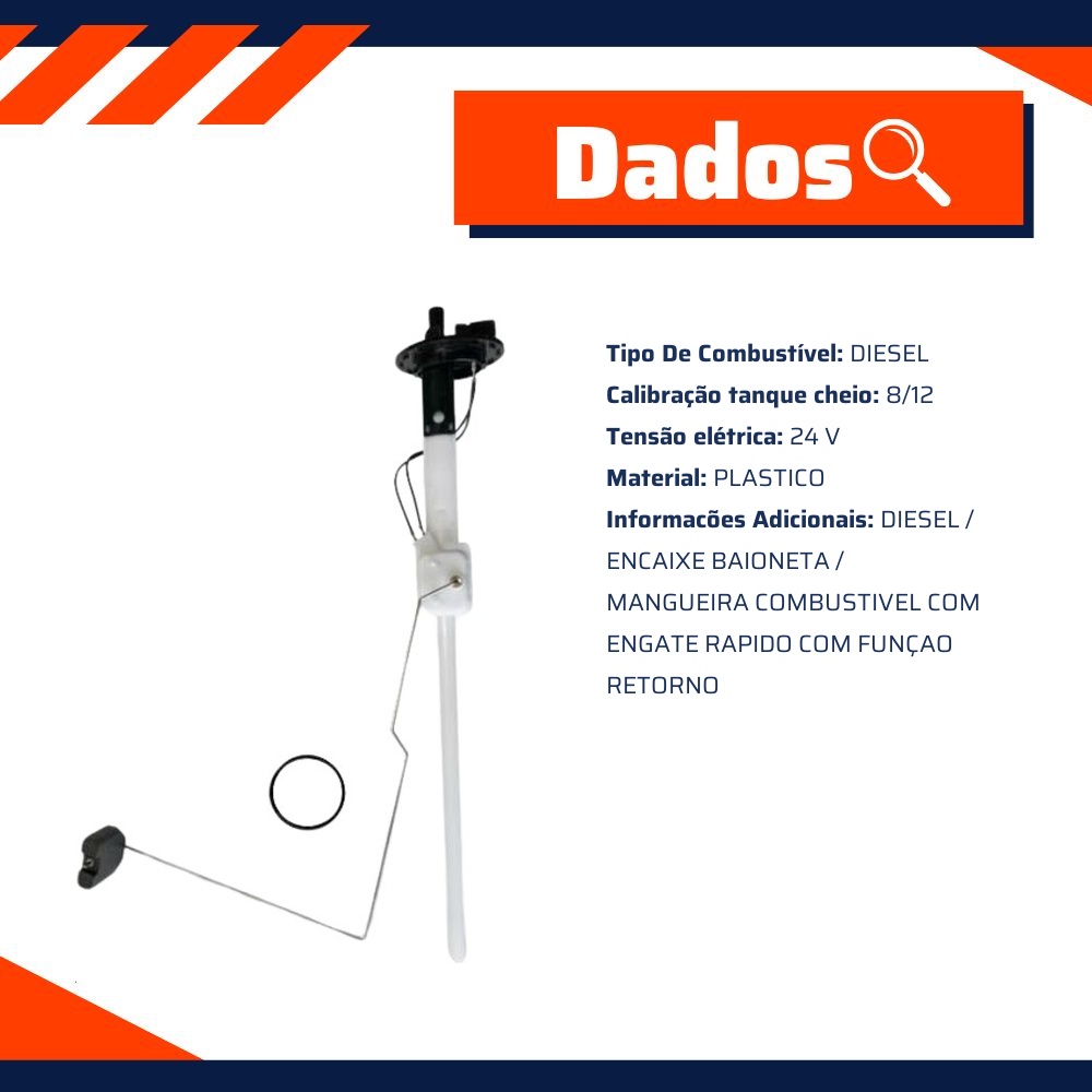 Sensor de Nível de Combustível Gasolina - TSA - T-070034