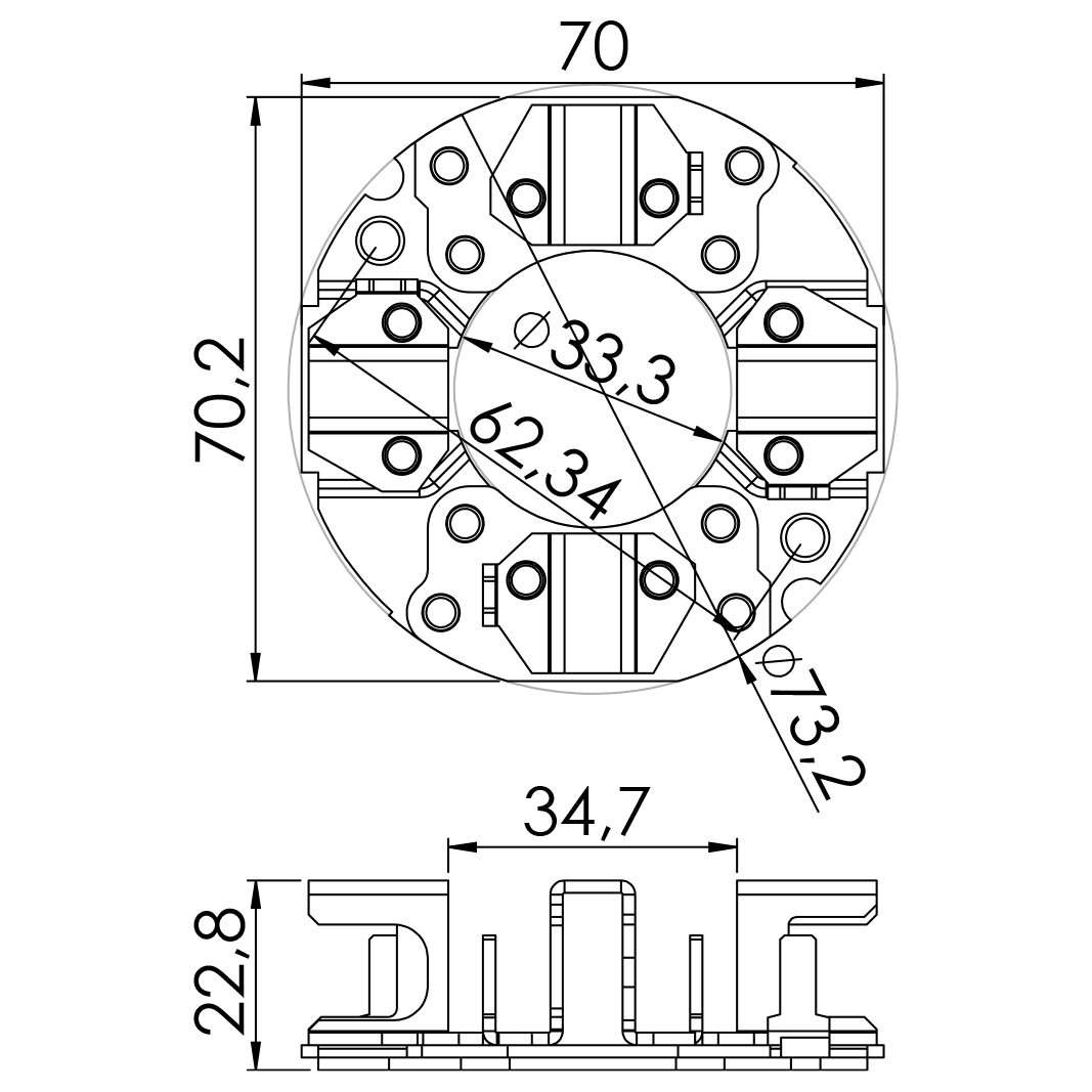Porta Escovas para Motor de Partida com 4 Escovas - Unifap - 1.144/4