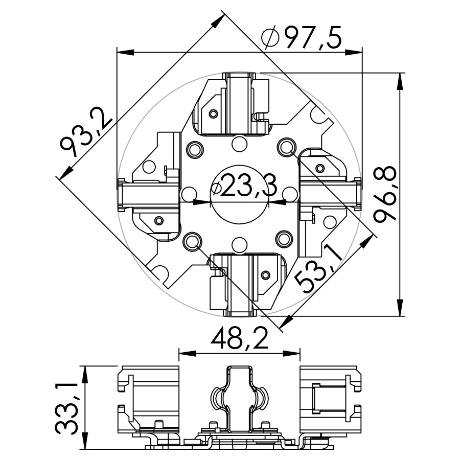 Porta Escovas para Motor de Partida com 4 Escovas - Unifap - 1.150/4