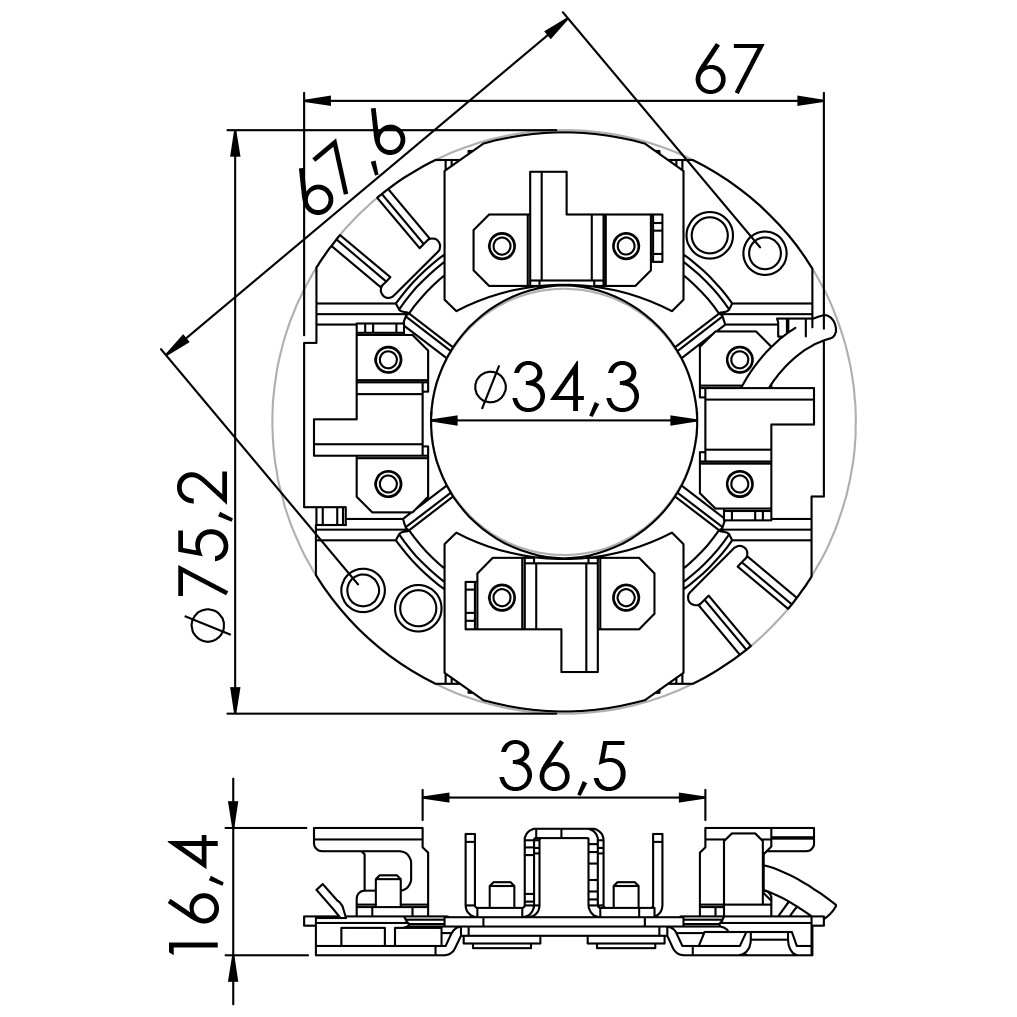 Porta Escovas para Motor de Partida com 4 Escovas para Hyundai Accent - Unifap - 1.159/4